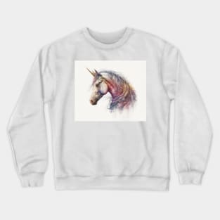 Unicorn Watercolour Painting Crewneck Sweatshirt